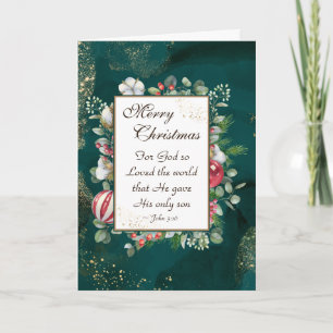 Johannes.3:16 So liebte Gott die Welt, Weihnachten Karte