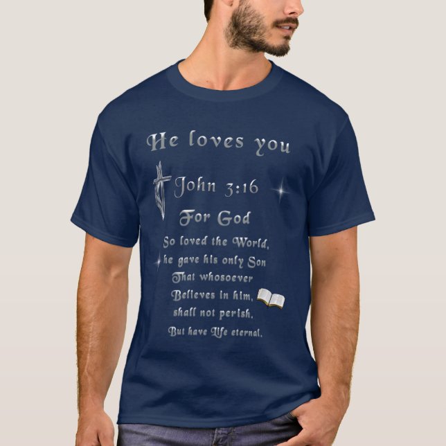 Johannes 3:16 T-Shirt (Vorderseite)