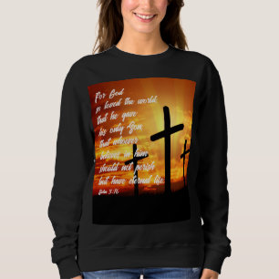 JOHANNES 3:16 TRENDY BIBELVERS CHRISTLICHES GESCHE SWEATSHIRT