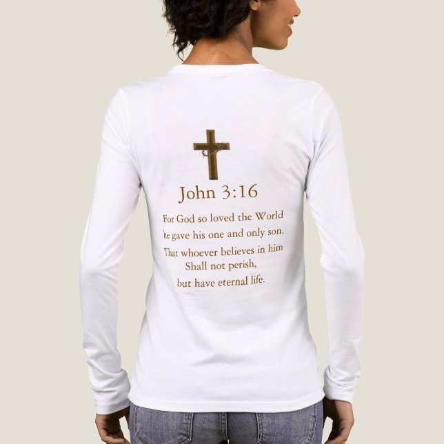 Johannes 3:16 Tri-Blend shirt (Rückseite)