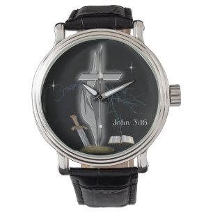 Johannes 3:16-Uhr Armbanduhr