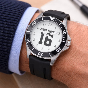 Johannes 3:16 Zahlen Männer Armbanduhr