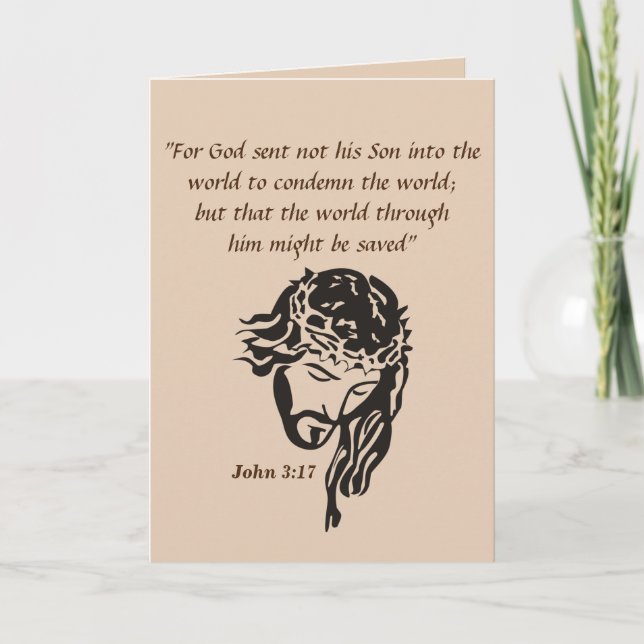 Johannes 3:17 karte (Vorderseite)