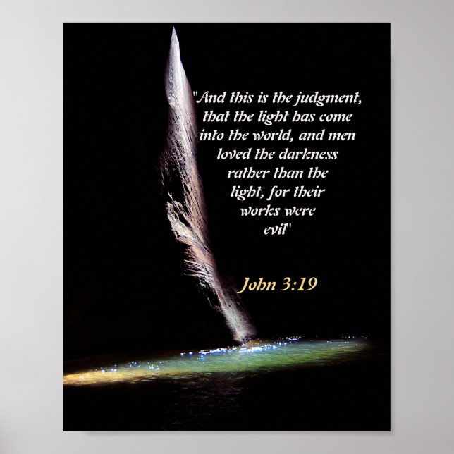 Johannes 3:19 poster (Vorne)