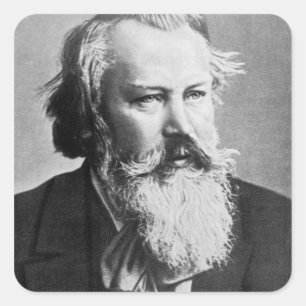 Johannes Brahms, 1879 Quadratischer Aufkleber