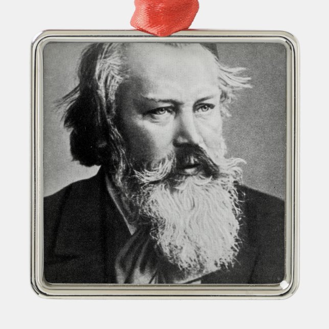 Johannes Brahms, 1879 Silbernes Ornament (Vorne)