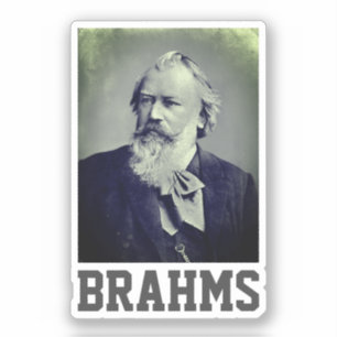 Johannes Brahms (1889) Aufkleber