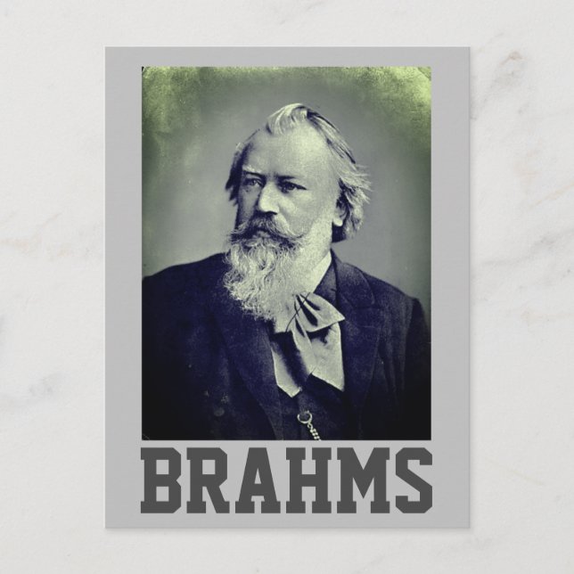Johannes Brahms (1889) Postkarte (Vorderseite)