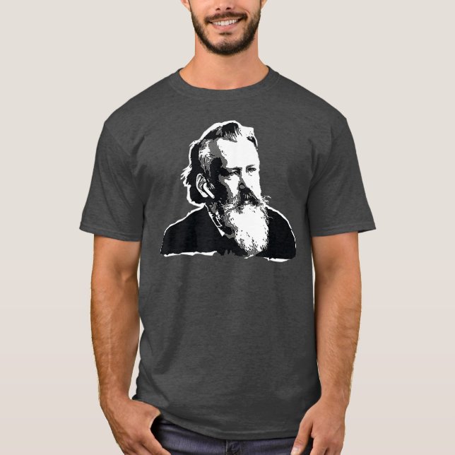Johannes Brahms Bach Classical Music Composer T-Shirt (Vorderseite)