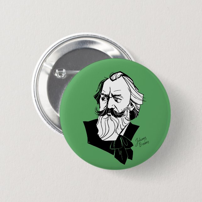 Johannes Brahms Button (Vorne & Hinten)
