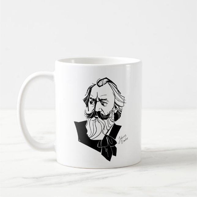 Johannes Brahms Kaffeetasse (Links)