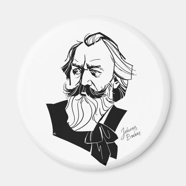 Johannes Brahms Magnet (Vorne)