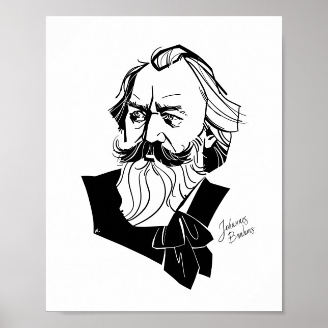 Johannes Brahms Poster (Vorne)
