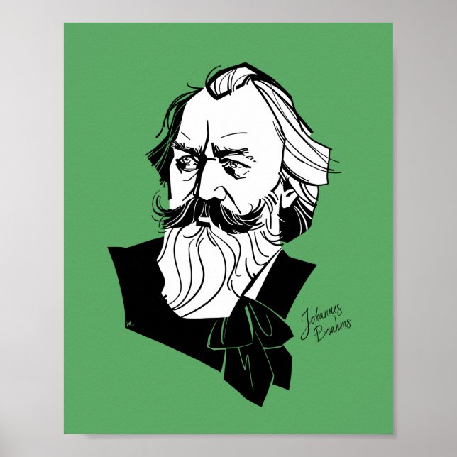 Johannes Brahms Poster (Vorne)