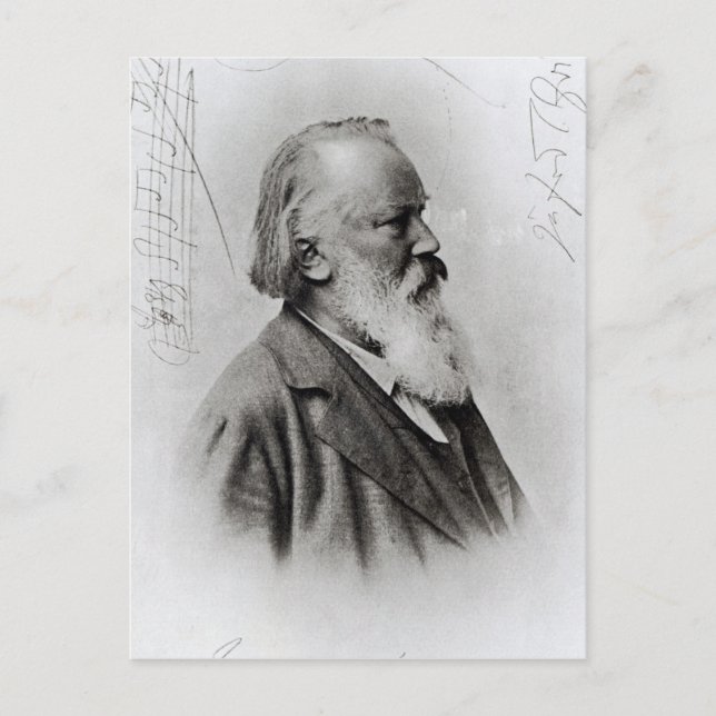 Johannes Brahms Postkarte (Vorderseite)