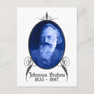 Johannes Brahms Postkarte