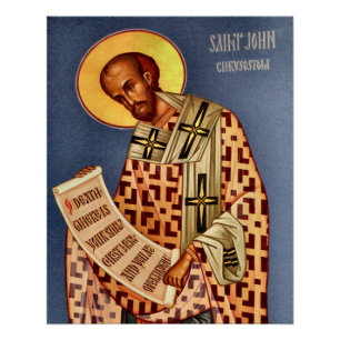 Johannes Chrysostom Orthodox Christliches Symbol Poster