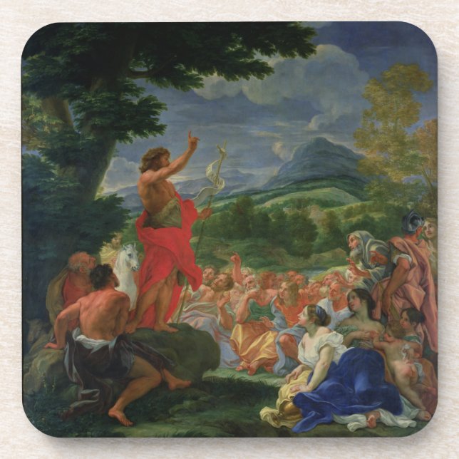 Johannes das Baptist-Predigen, gemalt vor 169 Getränkeuntersetzer (Vorderseite)