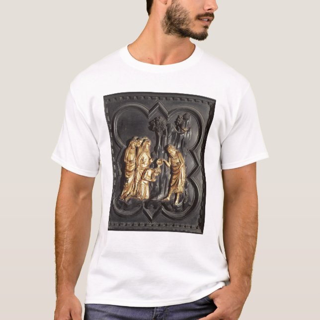 Johannes der Baptist, der im Fluss tauft T-Shirt (Vorderseite)