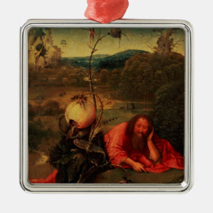 Johannes der Baptist in der Meditation Silbernes Ornament
