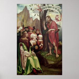 Johannes der Baptist predigen vor Herod Poster