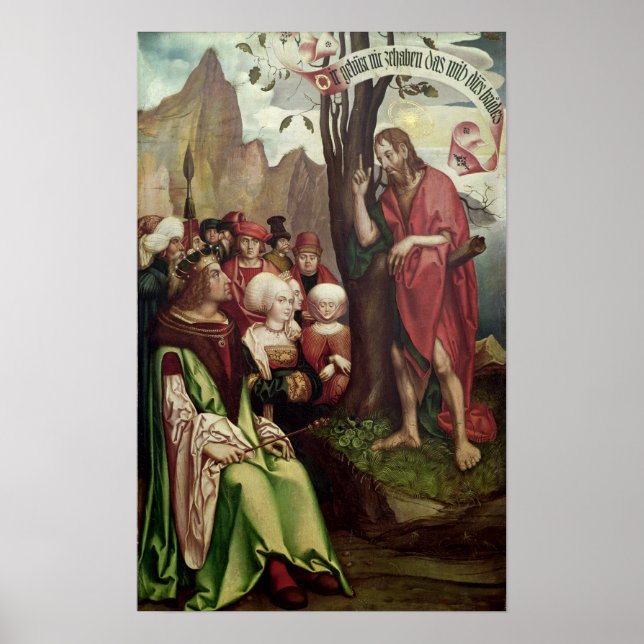 Johannes der Baptist predigen vor Herod Poster (Vorne)