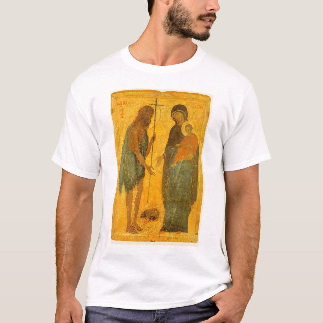 Johannes der Baptist und die Jungfrau und das Kind T-Shirt (Vorderseite)