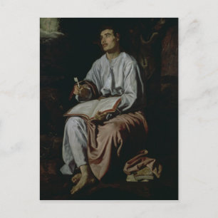 Johannes der Evangelist auf der Insel Postkarte