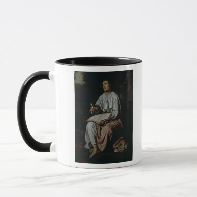 Johannes der Evangelist auf der Insel von Tasse (Links)