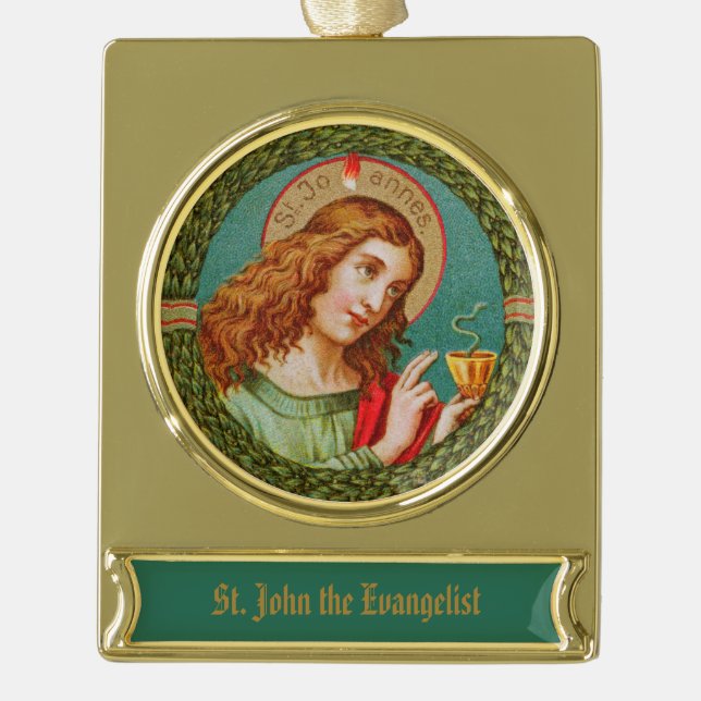 Johannes der Evangelist (JMAS 06) Banner-Ornament Gold (Vorderseite)