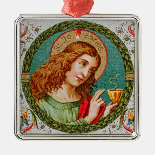 Johannes der Evangelist (JMAS 06) Platz Ornament Aus Metall (Vorne)