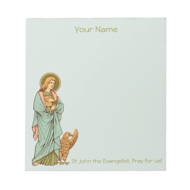 Johannes der Evangelist (RLS 07) 5,5"x6" Notizblock (Vorderseite)