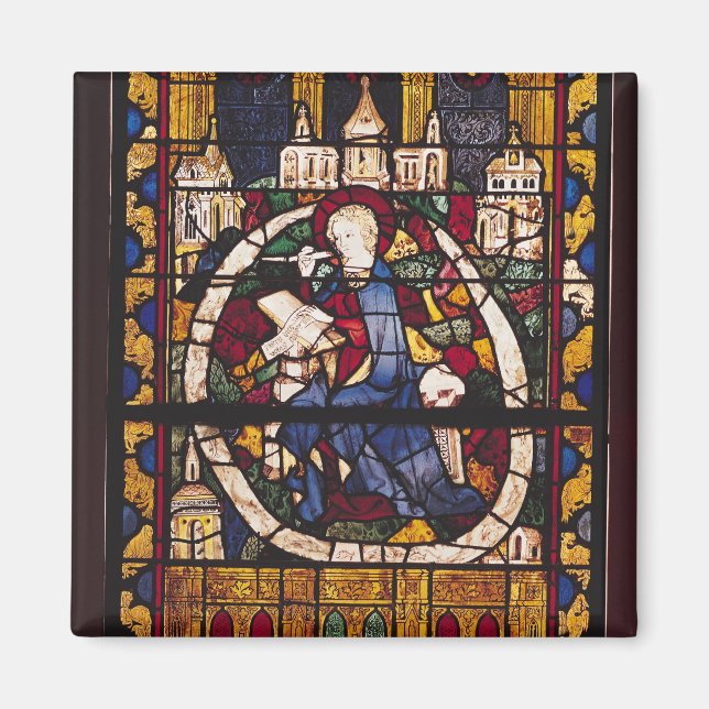 Johannes der Evangelist schreibt die Apokalypse Magnet (Vorne)