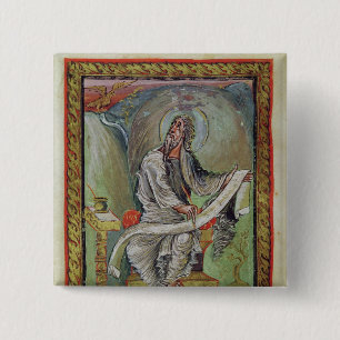 Johannes der Evangelist, von den Ebbo Evangelien Button