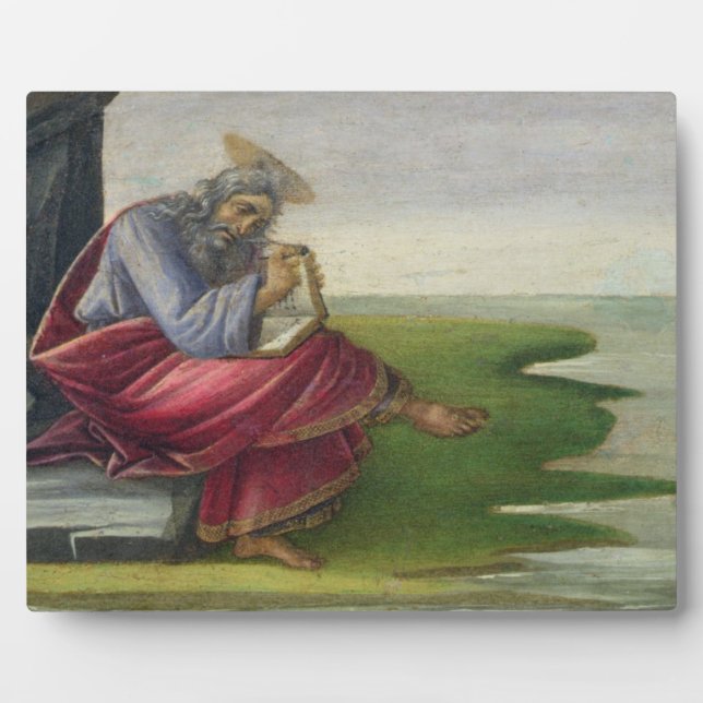 Johannes der Göttliche auf Patmos, das Buch schrei Fotoplatte (Vorderseite)