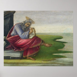 Johannes der Göttliche auf Patmos, das Buch schrei Poster