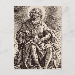 Johannes der Täufer hält das Lamm Postkarte
