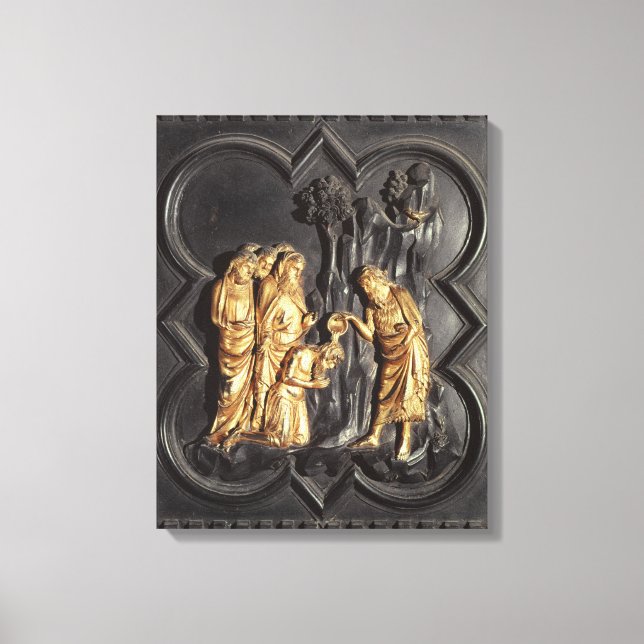 Johannes der Täufer im Fluss Leinwanddruck (Vorderseite)