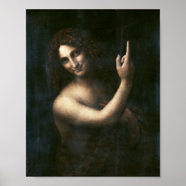 Johannes der Täufer Leonardo da Vinci Poster (Vorne)