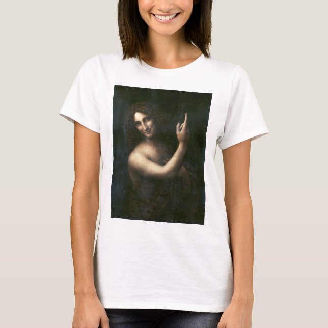 Johannes der Täufer Leonardo da Vinci T-Shirt (Vorderseite)