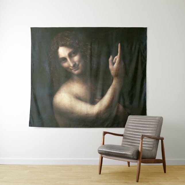Johannes der Täufer Leonardo da Vinci Wandteppich (Beispiel (Horizontal))