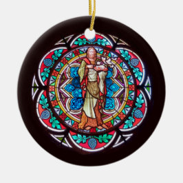 Johannes der Täufer mit Advent Zitat Keramik Ornament