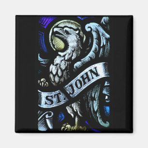 Johannes die Evangelist-Buntglas-Kunst Magnet
