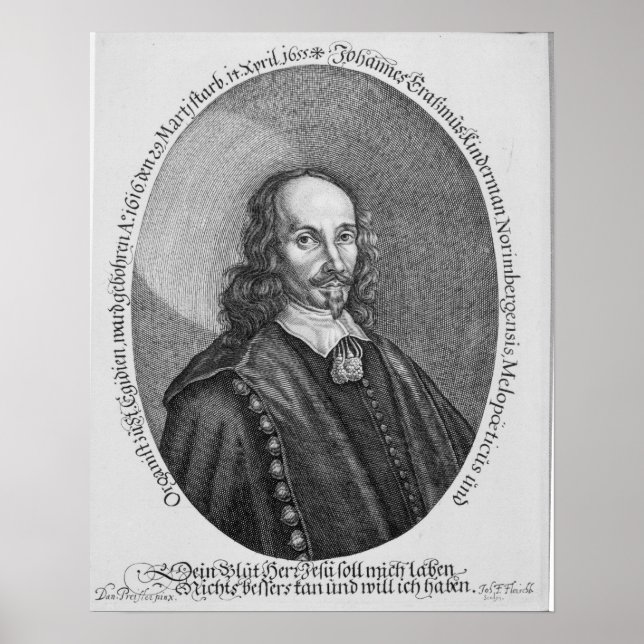 Johannes Erasmus Kindermann Poster (Vorne)
