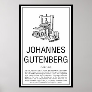 Johannes Gutenberg Poster