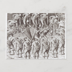 Johannes Leriis Konto der Caraibe-Amerikanische Ur Postkarte