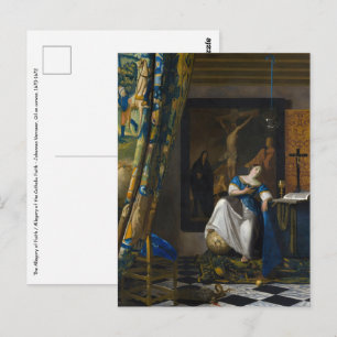 Johannes Vermeer - Allegorie des Glaubens Postkarte