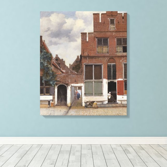 Johannes Vermeer, Ansicht der Häuser in Delft Leinwanddruck (Insitu (Holzboden))