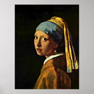 Johannes Vermeer art - Girl with a Pearl Earring Poster