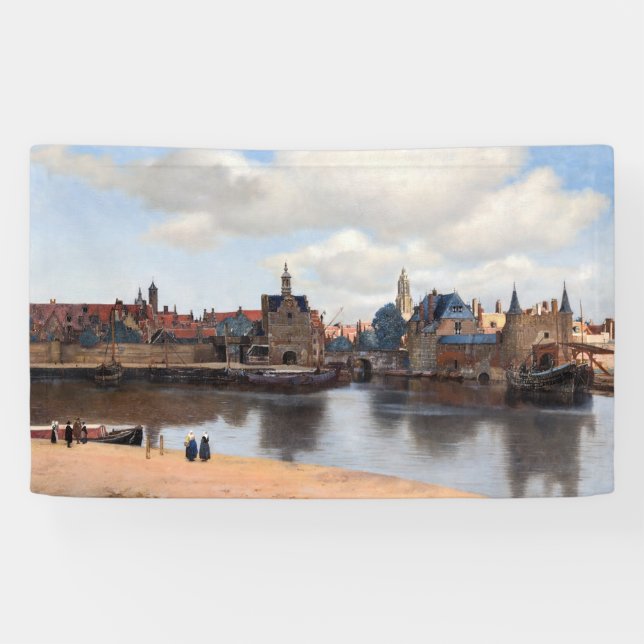 Johannes Vermeer - Blick auf Delft Banner (Horizontal)